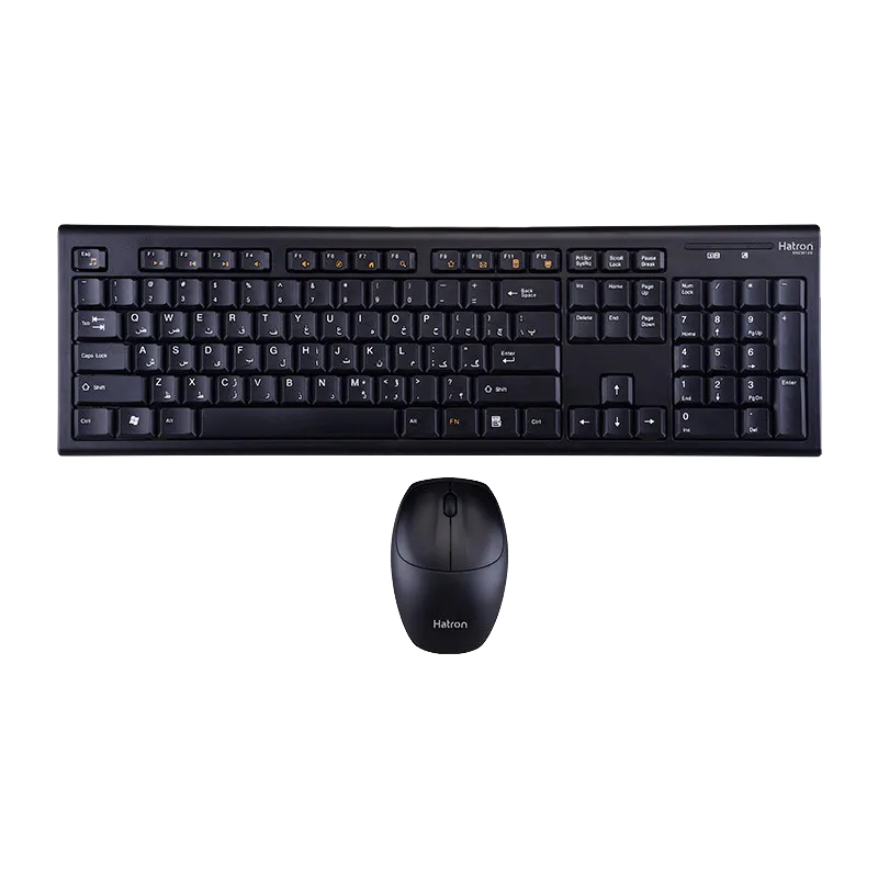 کیبورد و ماوس بی سیم هترون مدل HKCW130 با حروف فارسی