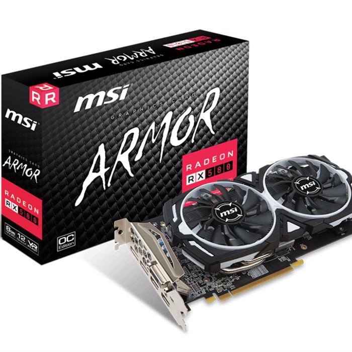 کارت گرافیک ام اس آی مدل RX580 ARMOR OC با حافظه ۸ گیگابایت